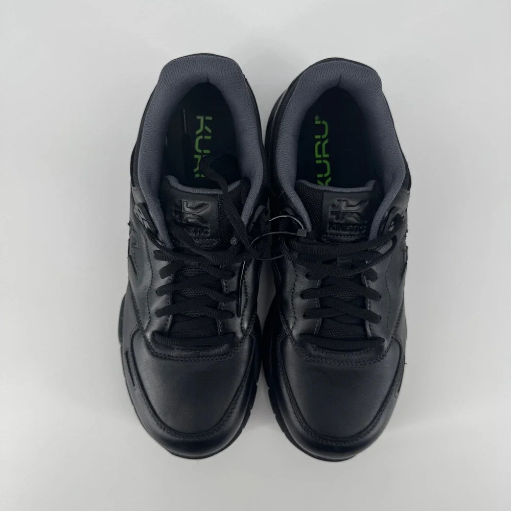 Kuru Kinetic 2 Mens 10.5 Medium Smokestack Black Leather Walking Shoes Sneakers